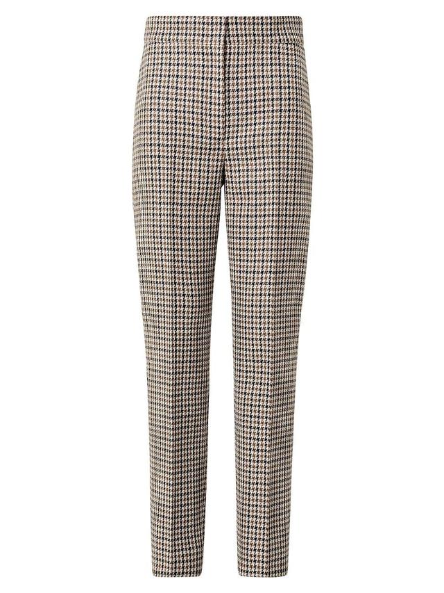 Womens Feryn Houndstooth Wool Tapered Pants Product Image