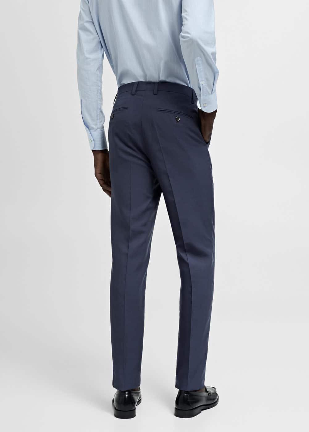 MANGO MAN - Stretch fabric slim-fit suit pants blueMen Product Image