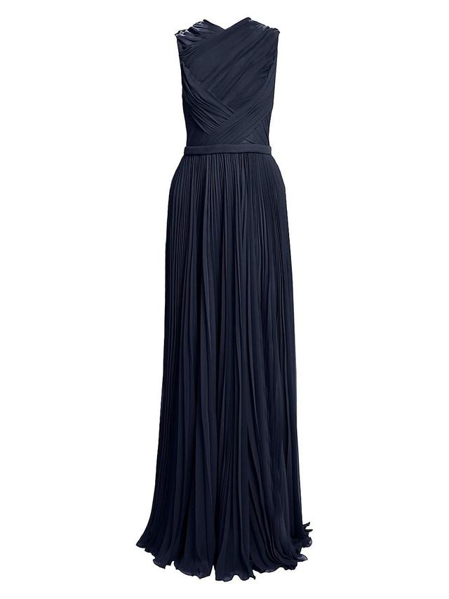 Womens Pleated Chiffon Sleeveless Maxi Dress Product Image