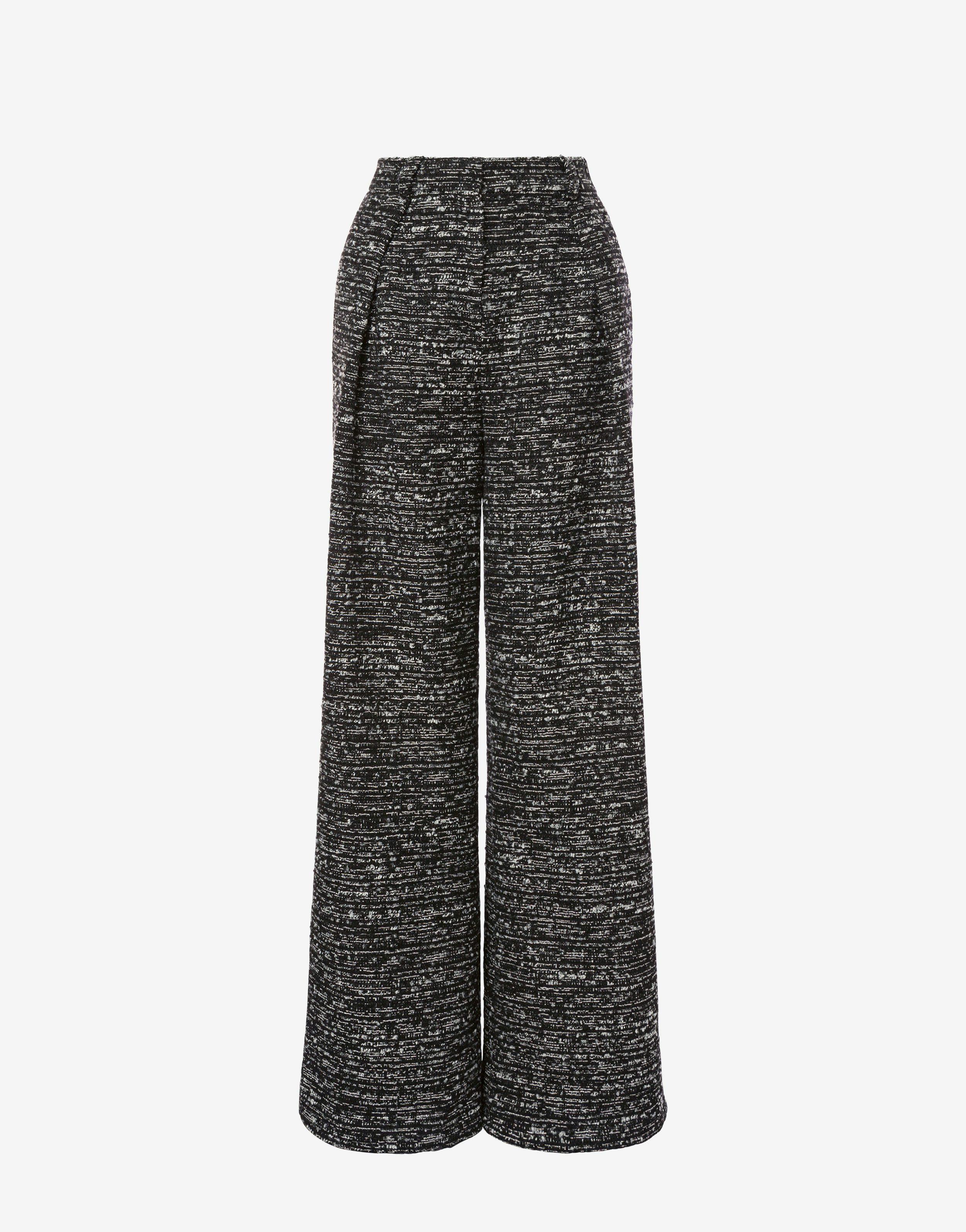 Oversized buttoned tweed trousers Product Image