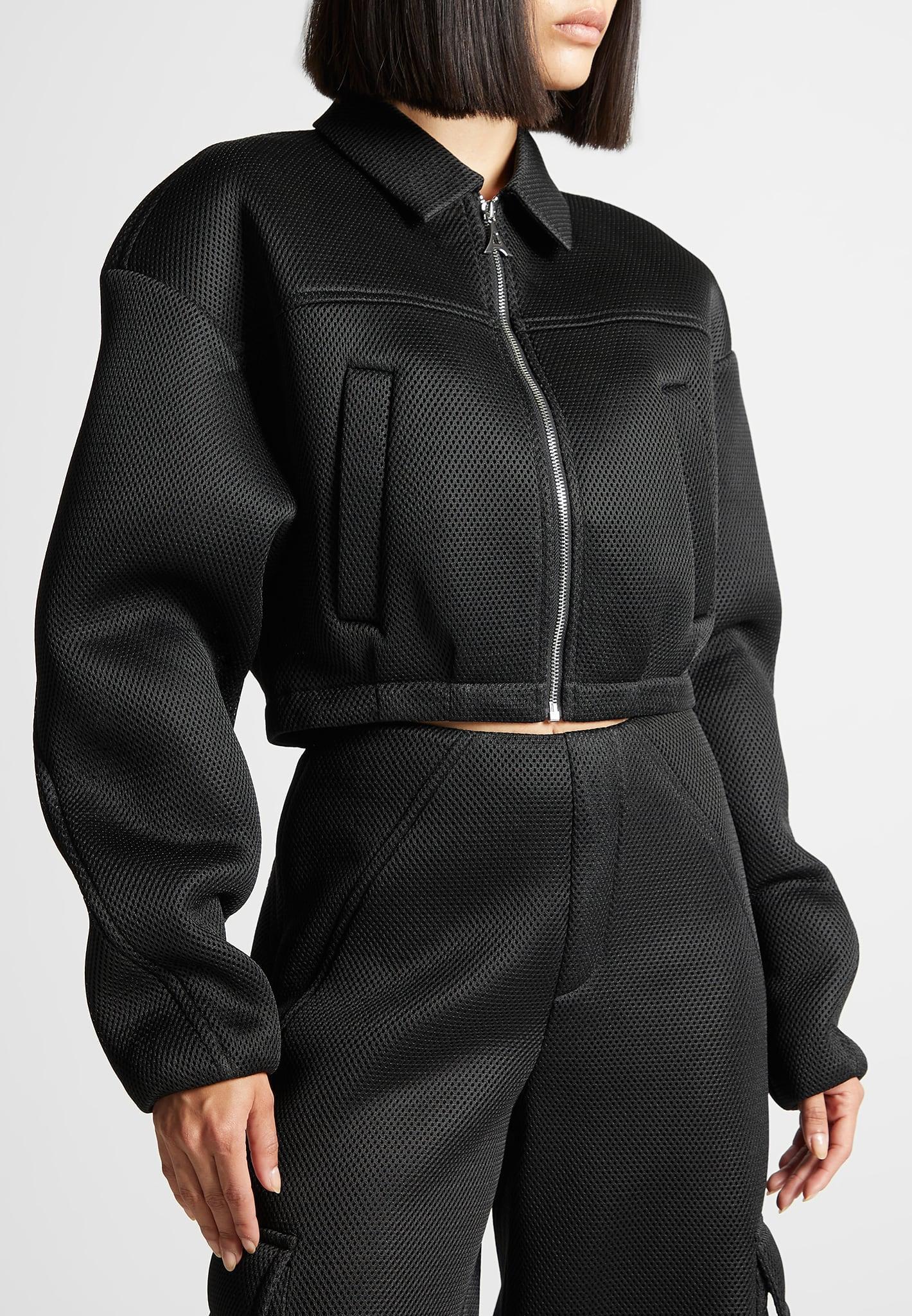 Mesh Bomber Jacket - Black Female Product Image