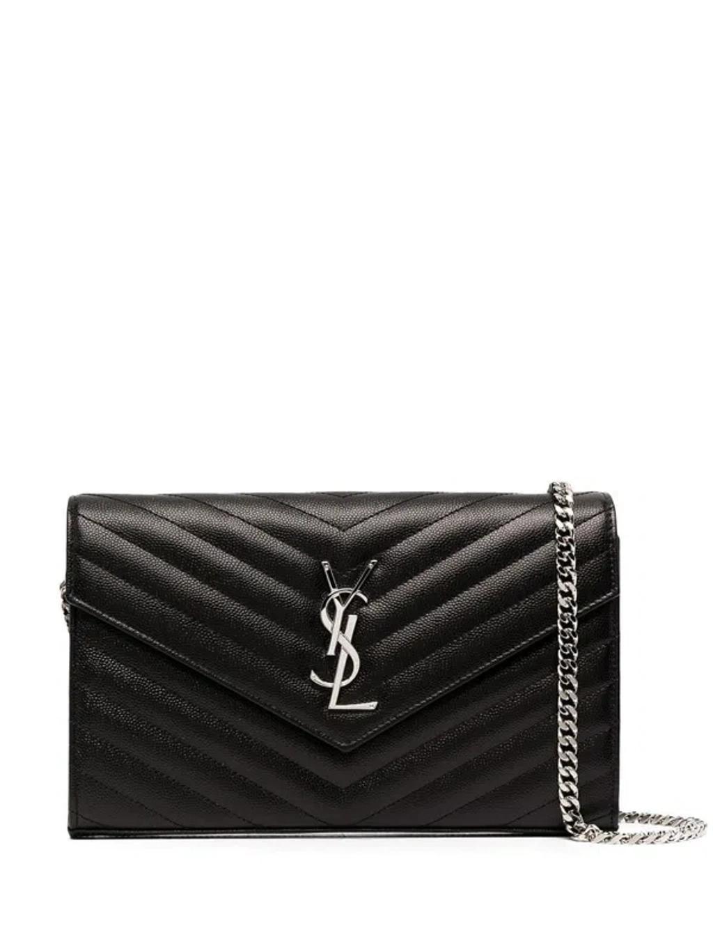 Women's Ysl Chain Wallet In Black Product Image