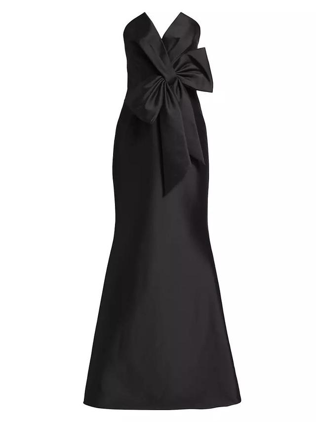 Mikado Strapless Bow Gown Product Image