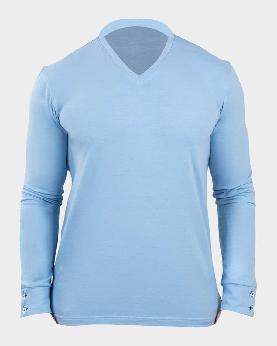 Men's Edison Solid V-Neck Shirt Product Image