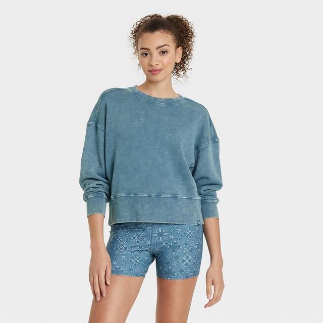 Womens Fleece Pullover - JoyLab Blue XL Product Image