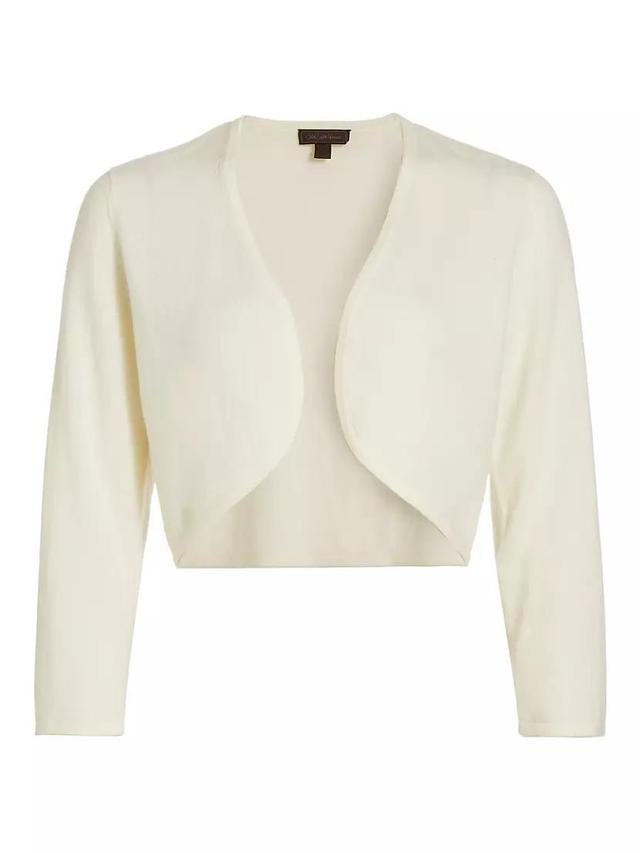 COLLECTION Cashmere Cropped Open Bolero Cardigan Product Image