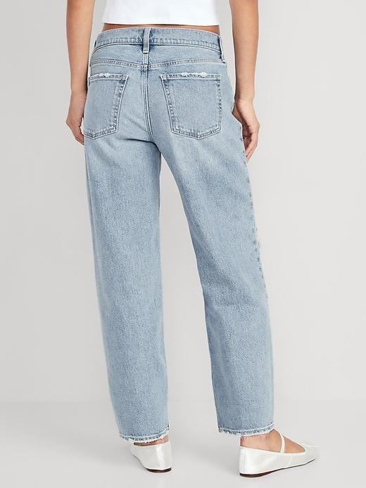 Mid-Rise Boyfriend Loose Jeans Product Image