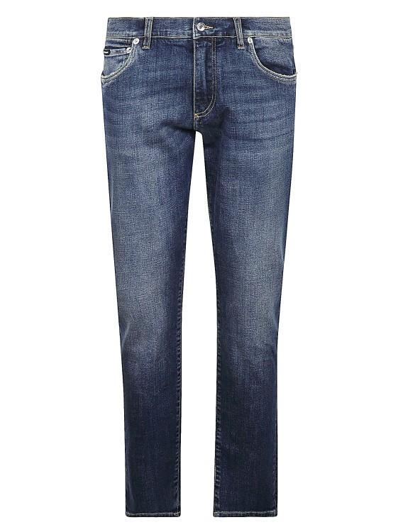 Light-wash Slim-fit Jeans In Light Blue Product Image