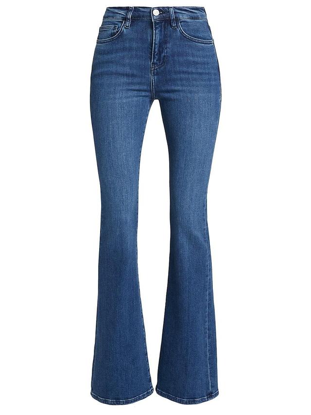 Le High Flare Light-Wash Denim Jeans Product Image