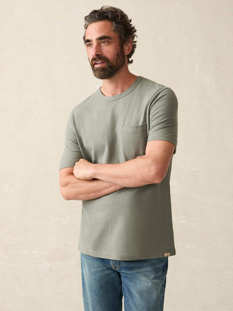 Short-Sleeve Hemp Blend Tee - Olive Dusk Product Image