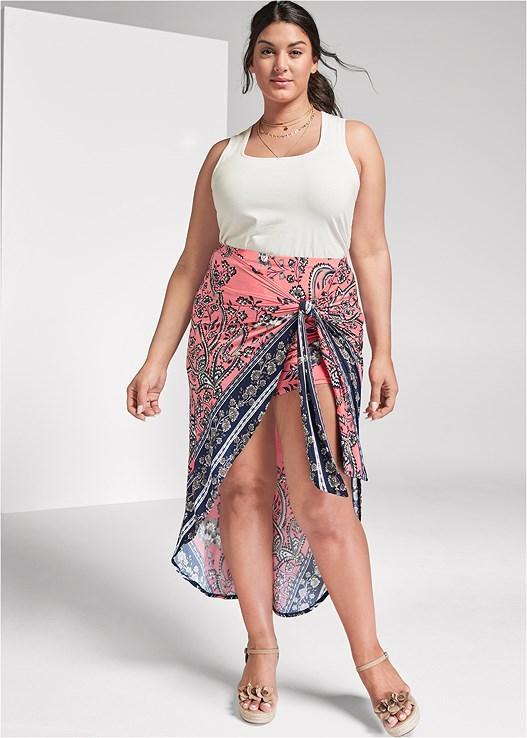 Print Wrap Skirt product image