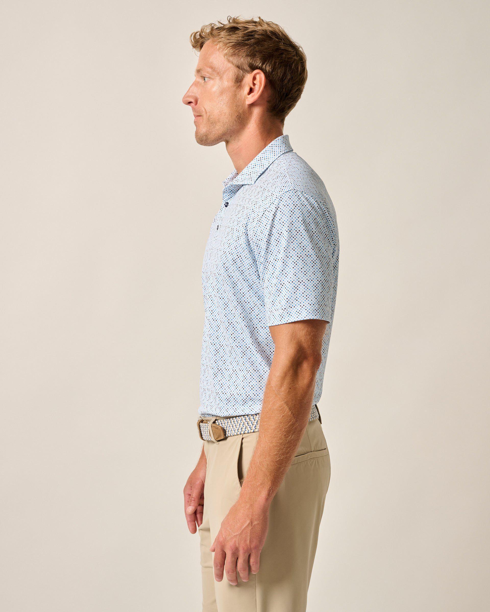 Performance Mesh Polo - Razz Print Male Product Image