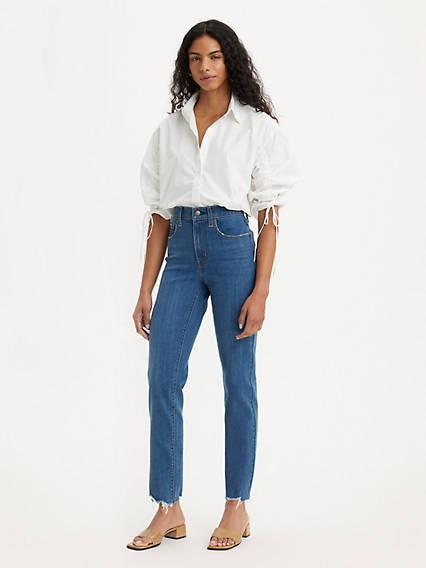 Levi's High Rise Slim Straight Cropped Women's Jeans Product Image