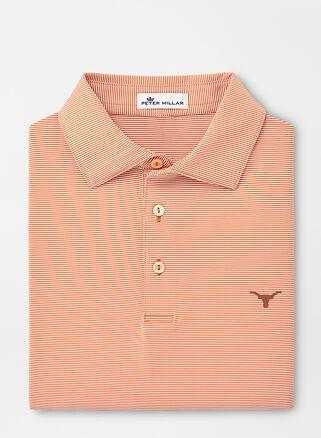 Peter Millar Mens Texas Jubilee Stripe Performance Polo | Color: Rust | Size: XXL Product Image