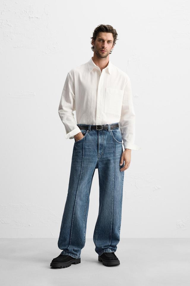 RELAXED FIT SEAM JEANS Product Image