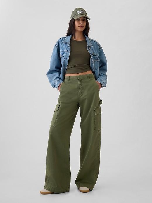 Low Rise Cargo Baggy Khakis Product Image