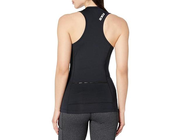 2XU Core Tri Tank (Black/White) Women's Swimwear Product Image