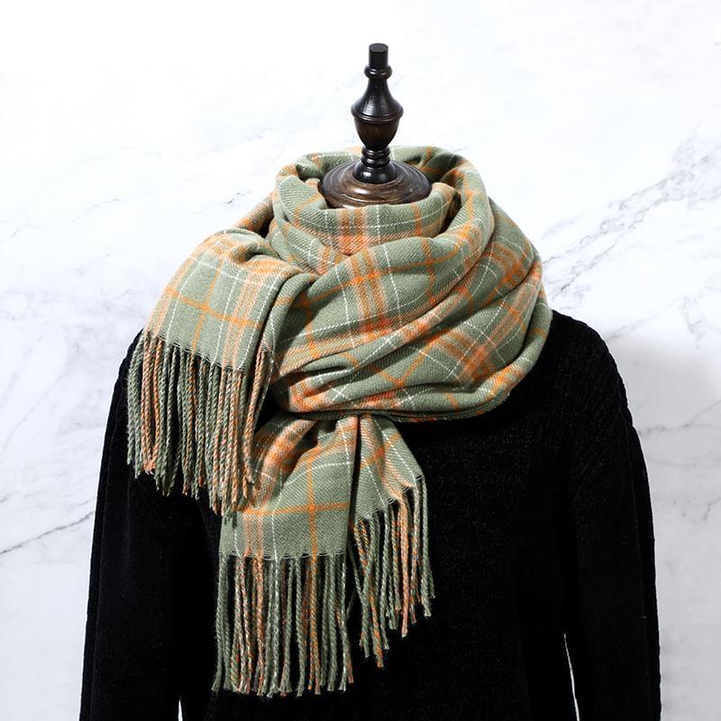 Plaid Fringe Scarf product image