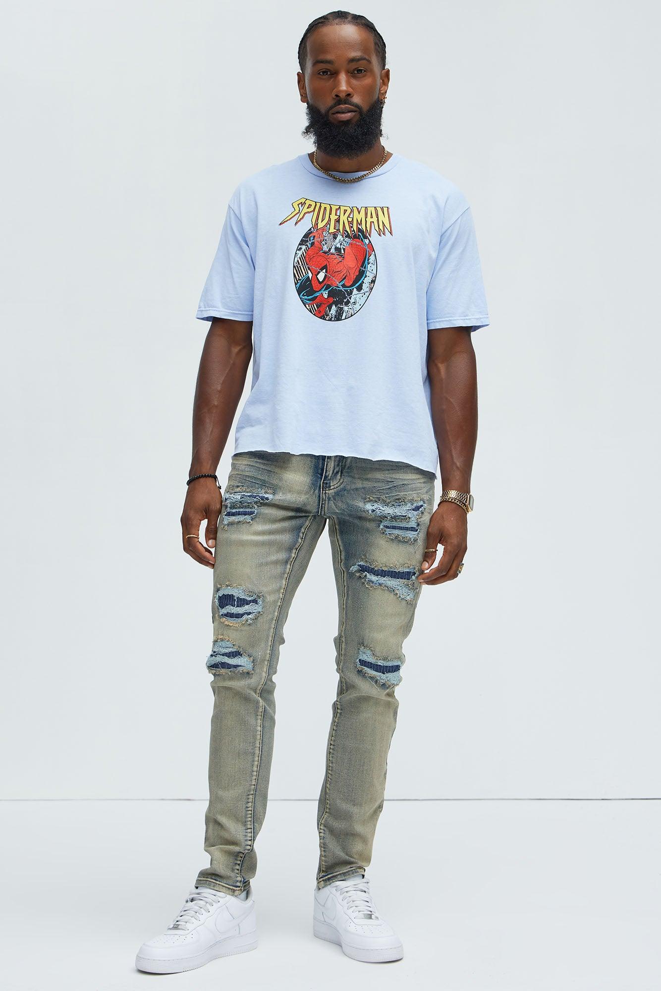 Came To See Ripped Stacked Skinny Jeans - Vintage Blue Wash Product Image