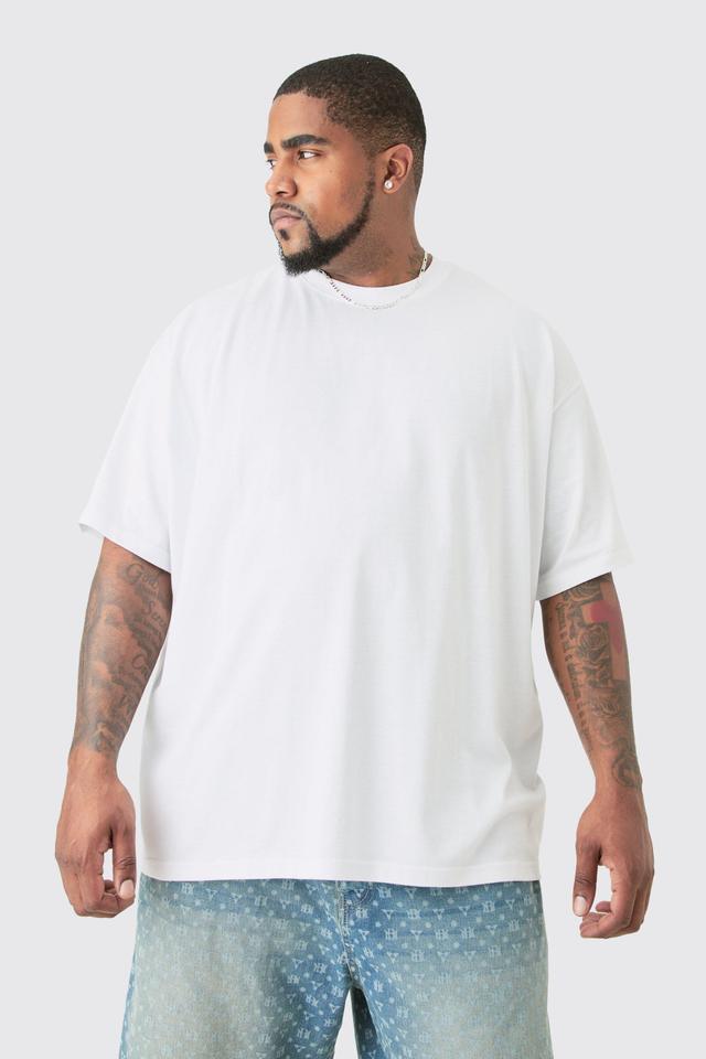 Plus Oversized Crew Neck T-shirt | boohooMAN USA Product Image