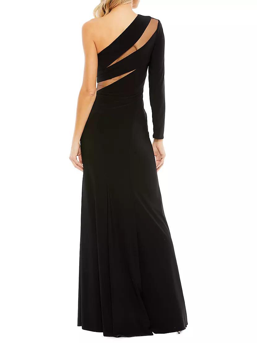 Jersey Cut-Out Illusion Gown Product Image