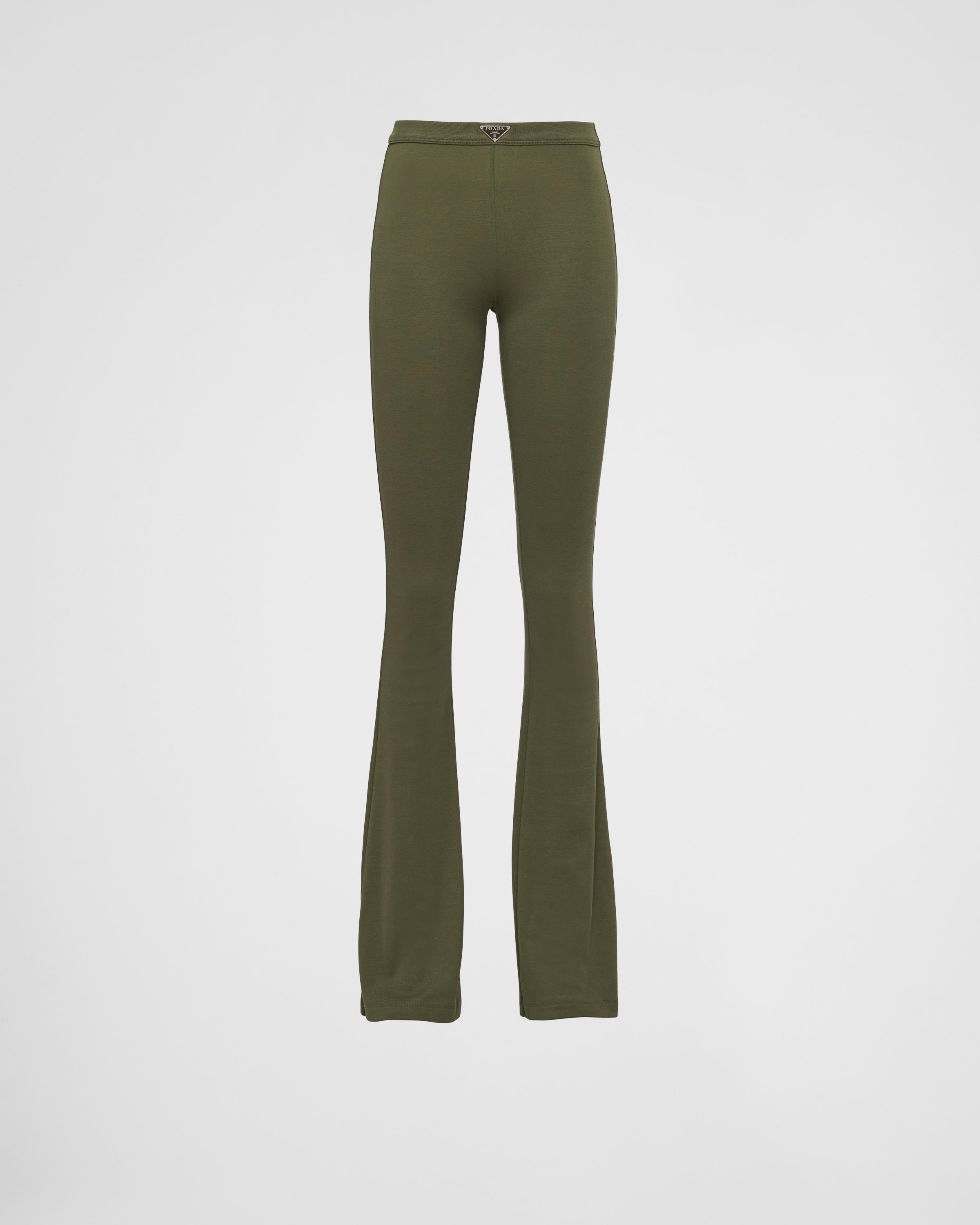 Ribbed knit cotton pants product image