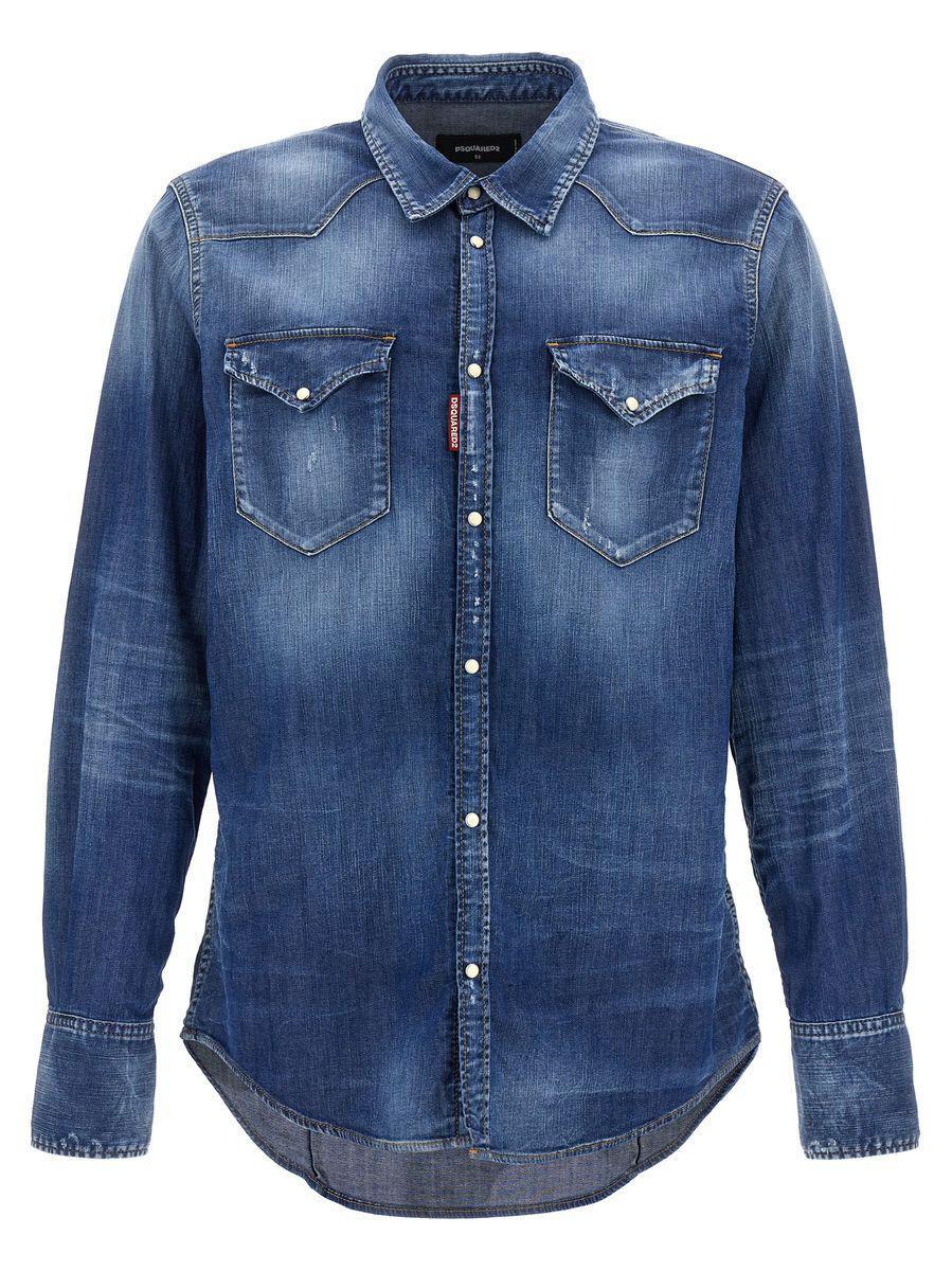 DSQUARED2 Shirts In Blue Product Image