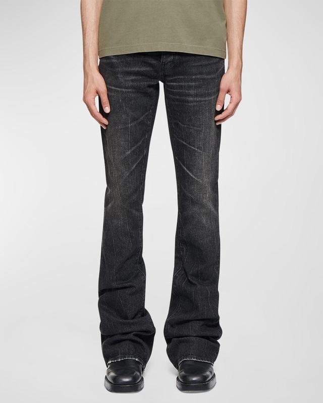 Mens Super Stack Coated Flared Jeans Product Image