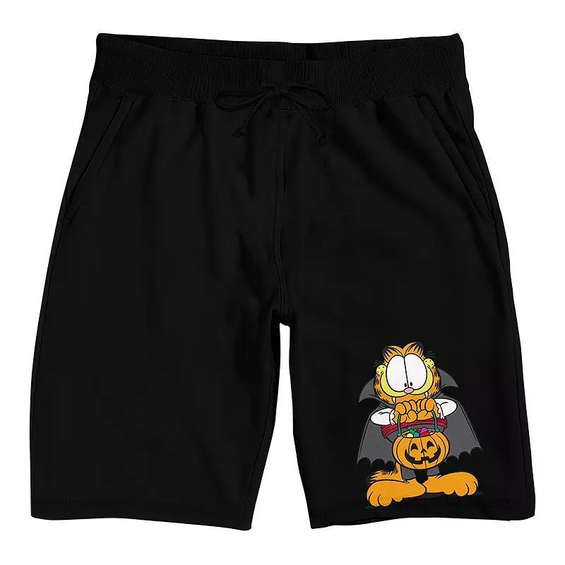 Mens Garfield Halloween Cat Pajama Shorts Product Image