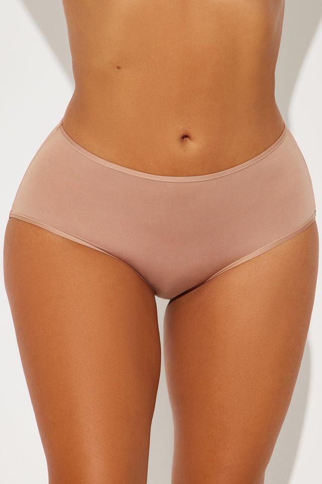 Light As A Feather Microfiber High Waist Brief Panty - Nude Product Image