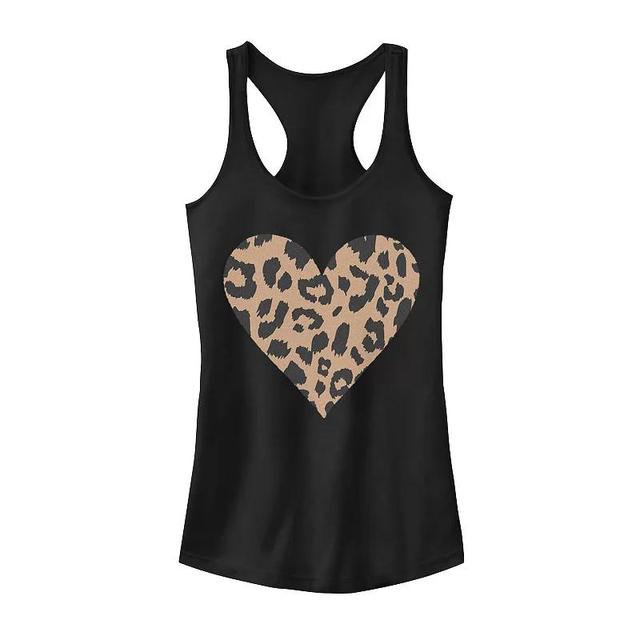 Juniors Leopard-Print Heart Tank Top, Girls Product Image