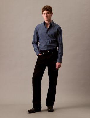 Cotton Stretch Slim Chambray Button-Down Shirt product image