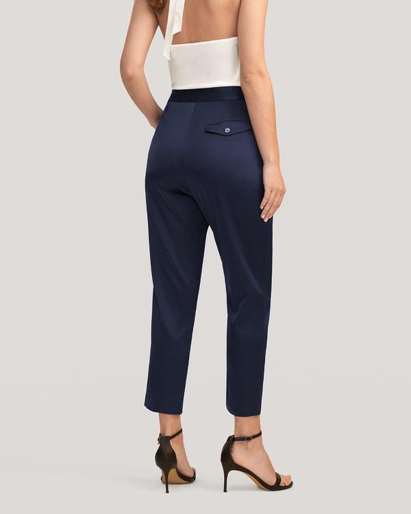 Comfort Fit Silk Cigarette Pants Product Image