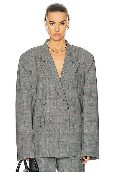 EZR Boxy Blazer in Grey Product Image