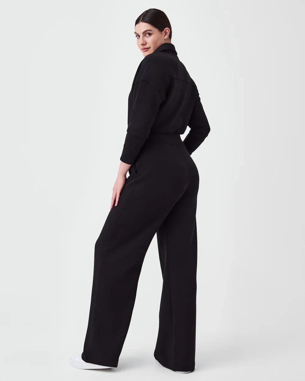 AirEssentials Wide Leg Jumpsuit- Black Product Image