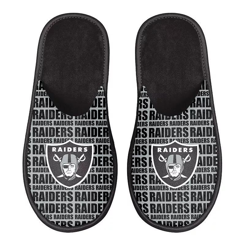 Mens FOCO Las Vegas Raiders Scuff Logo Slide Slippers Product Image