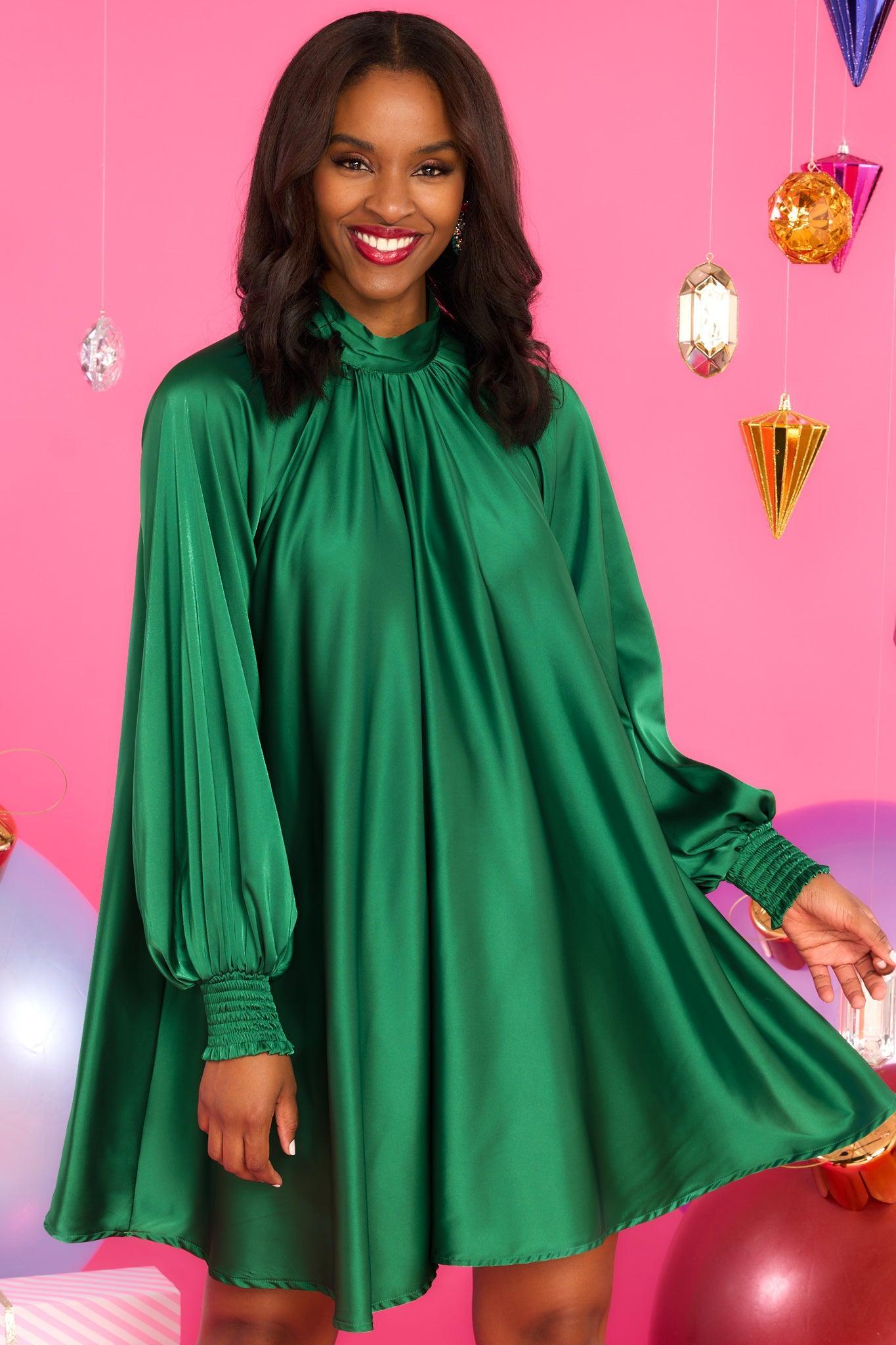 Aura Gift To Us Emerald Green Dress Product Image