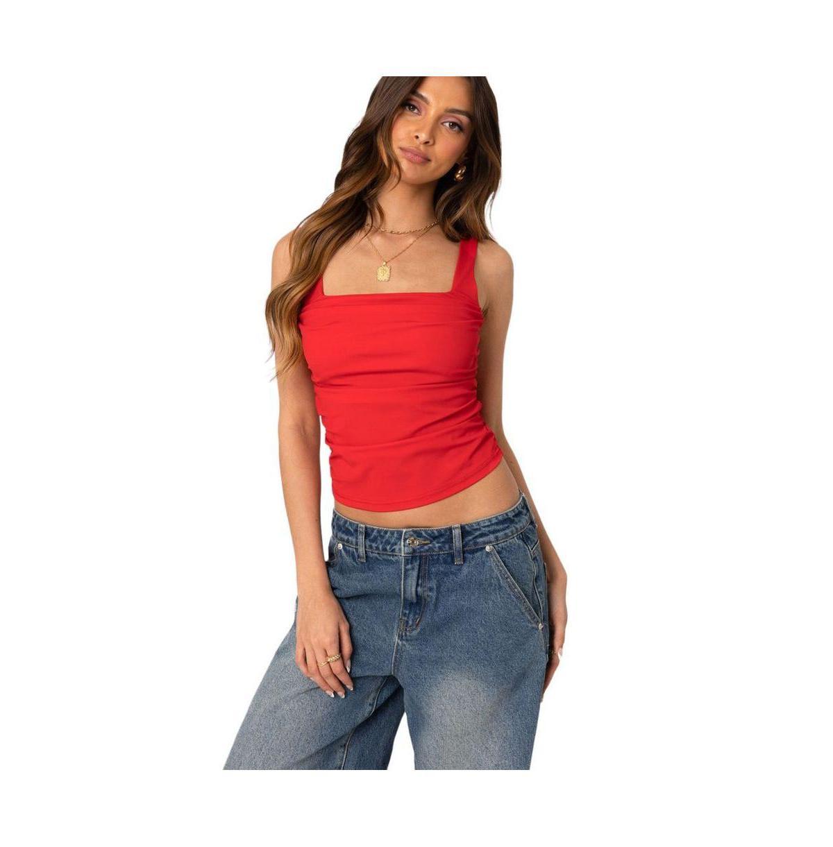 Edikted Womens Rio ruched square neck top Product Image