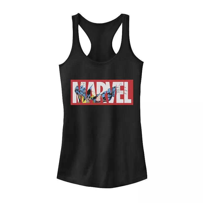 Juniors Marvel X-Men Wolverine Logo Fill Graphic Tank Top, Girls Product Image