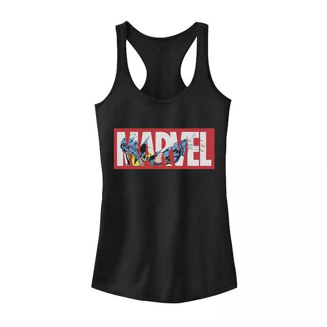 Juniors Marvel X-Men Wolverine Logo Fill Graphic Tank Top, Girls Product Image