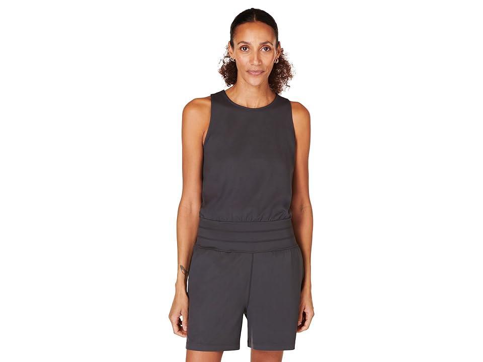 Sweaty Betty Gaia Performance Yoga Romper (Urban Grey) Women's Skirt Product Image