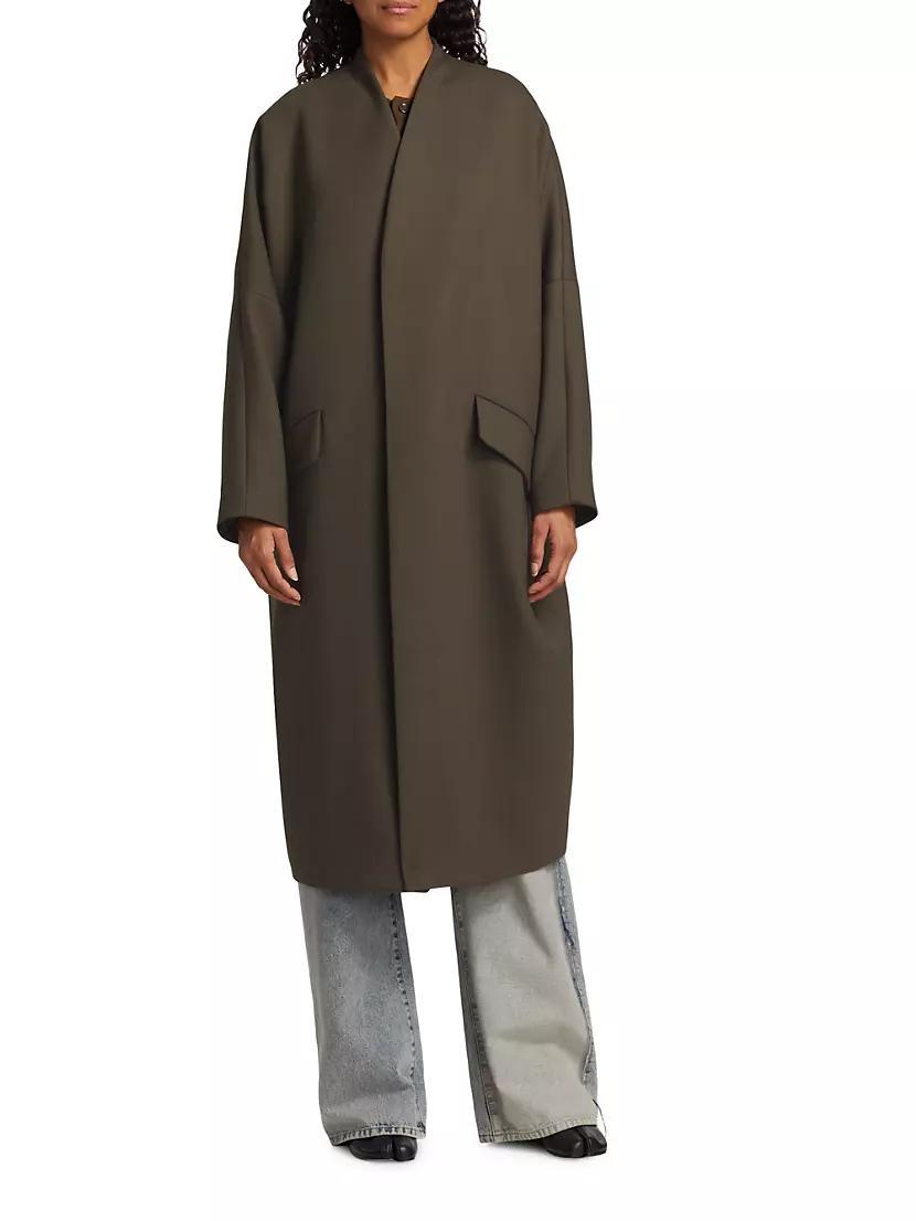 Wool-Blend Cocoon Coat Product Image