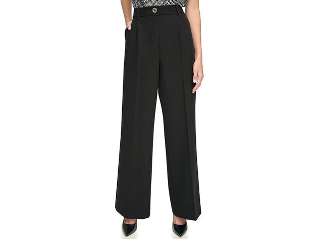 Tommy Hilfiger High Rise Wide Leg Trouser Pants Product Image