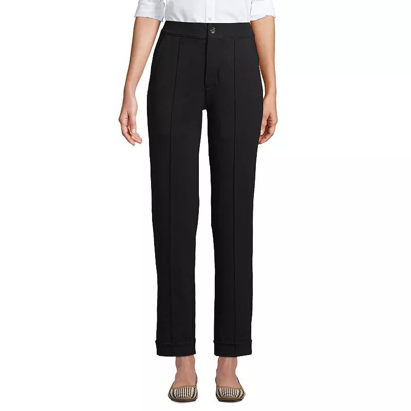 Womens Lands End High-Rise Straight Leg Ankle Pants Product Image