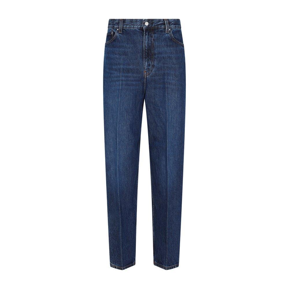 TOTÊME Organic Cotton Tapered Jeans In Blue Product Image