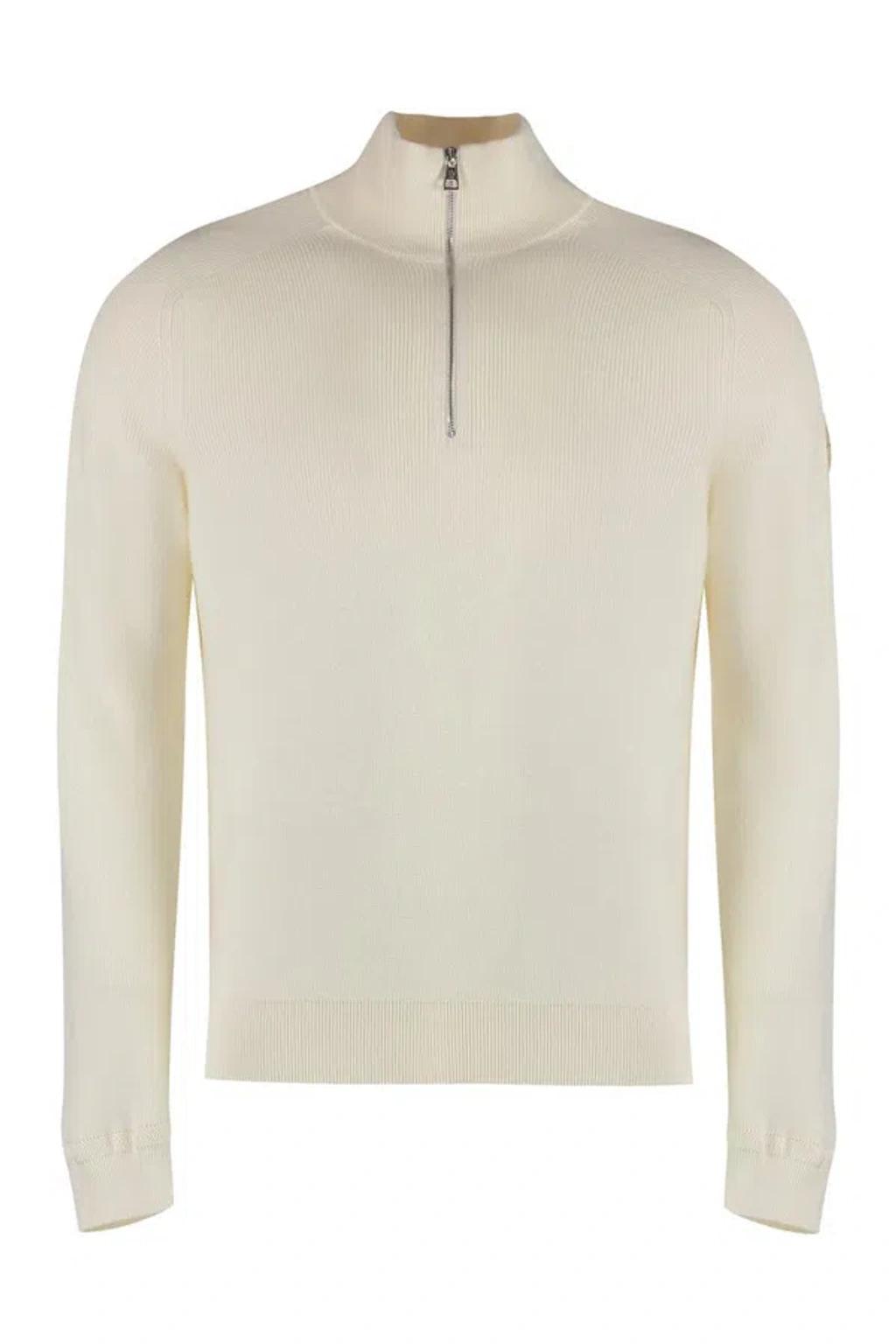 Beige Turtleneck Knitwear For Men In Natural Product Image