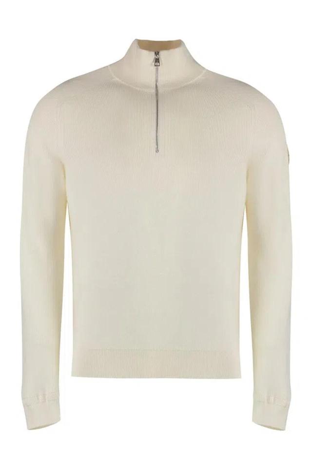 Beige Turtleneck Knitwear For Men In Natural Product Image