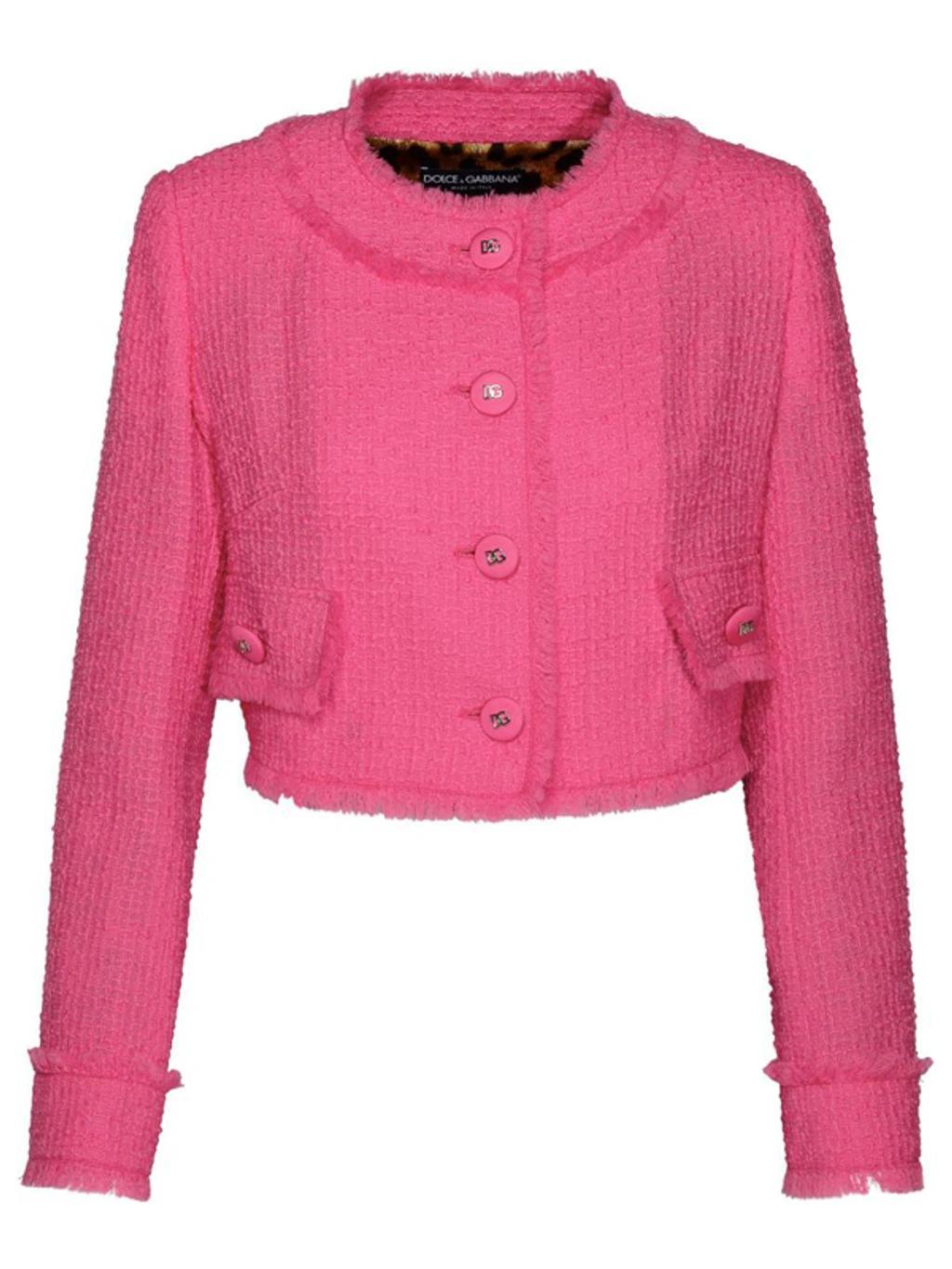 DOLCE & GABBANA Pink Wool Jacket Product Image