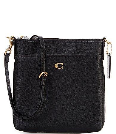 COACH Kitt Leather Gold Tone Messenger Crossbody Bag Product Image