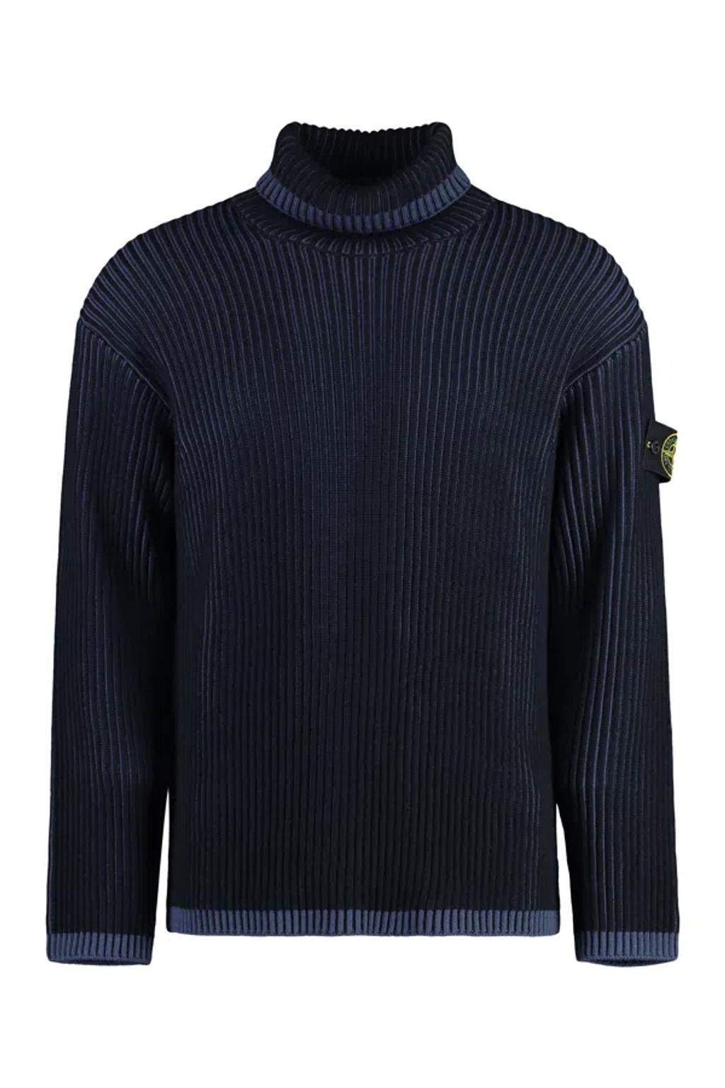 STONE ISLAND Virgin Wool Turtleneck Sweater Product Image